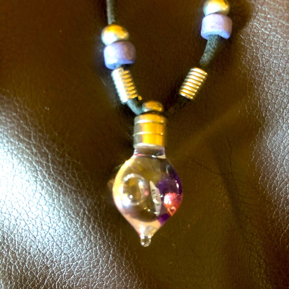 “ELISHA” Painted on a grain of Rice necklace